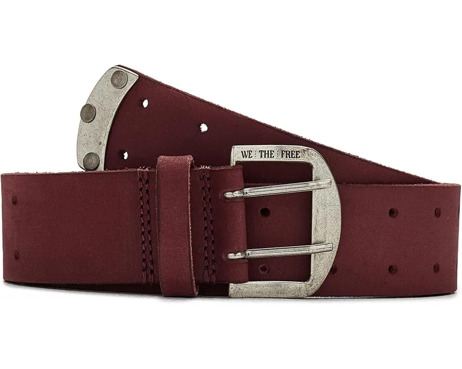 Free People Ремень We The Free Double Cross с перфорацией из натуральной кожи