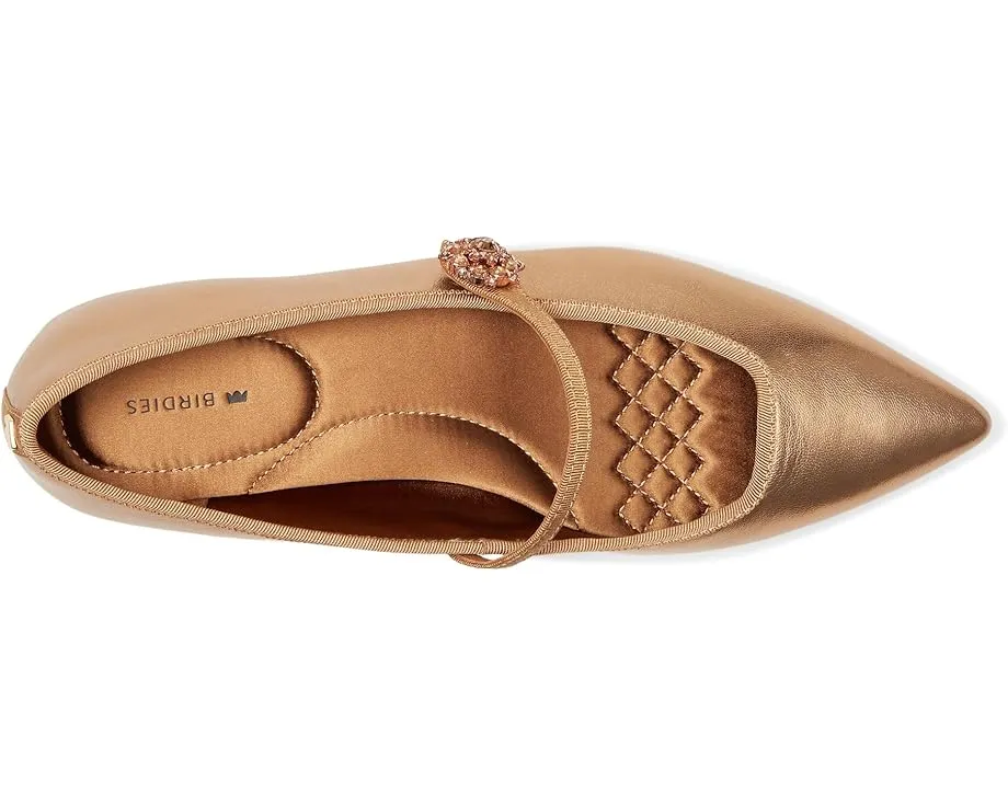 Туфли-лодочки Birdies Starfinch 15 с вышивкой из бархата на устойчивом каблуке
