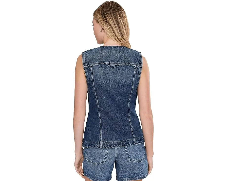 Джинсовый жилет Free People Maris Denim на пуговицах