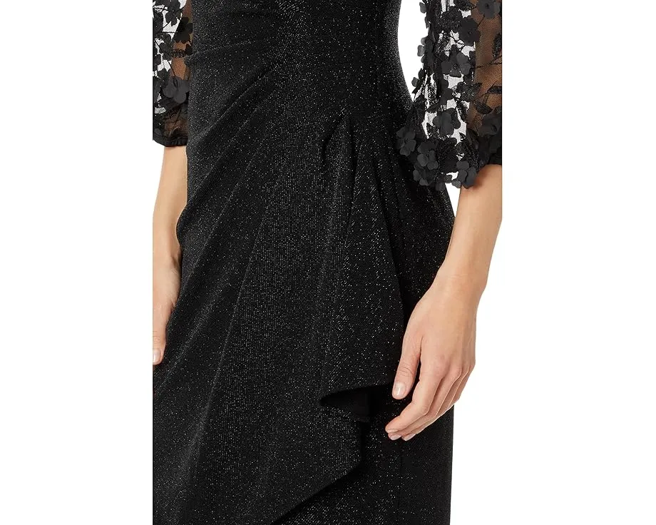 Короткое платье-футляр Alex Evenings с металлическим блеском