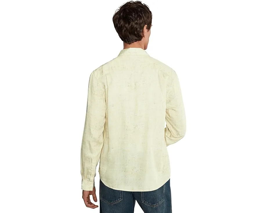Рубашка John Varvatos Luca из модала с отложным воротником и длинными рукавами