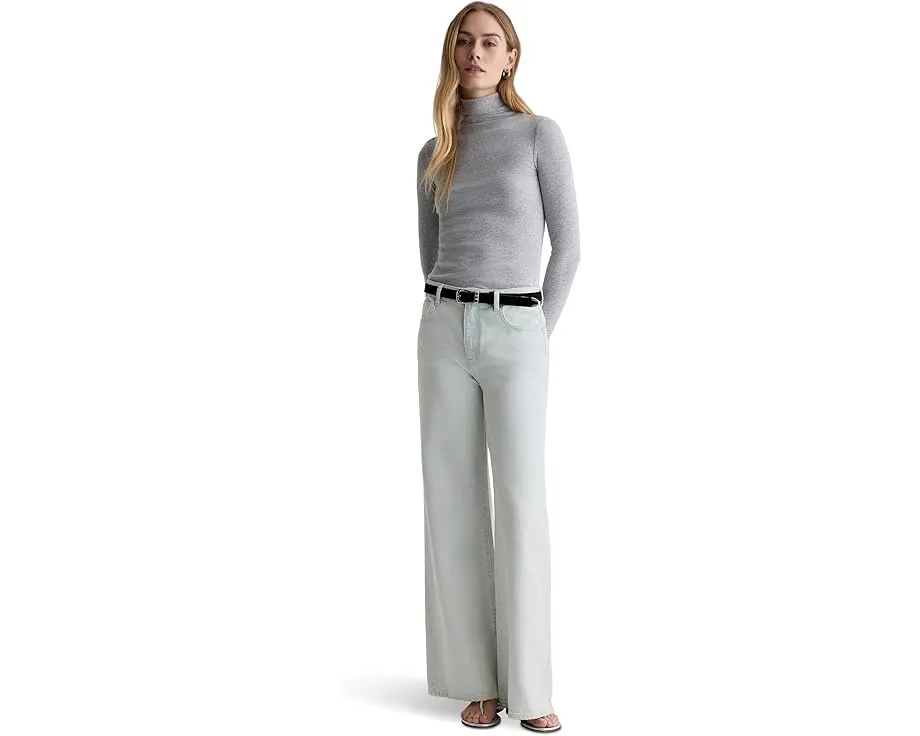 Джинсы Saige Mid-Rise Wide Leg AG Jeans в Luminance со свободной посадкой