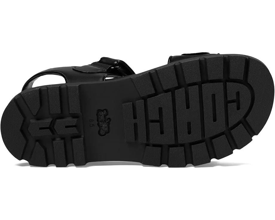 Босоножки COACH Brynn Leather с круглым носком и регулируемыми ремешками