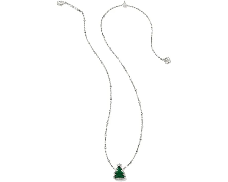 Короткое колье Kendra Scott Holiday Tree с зеленым кварцитом