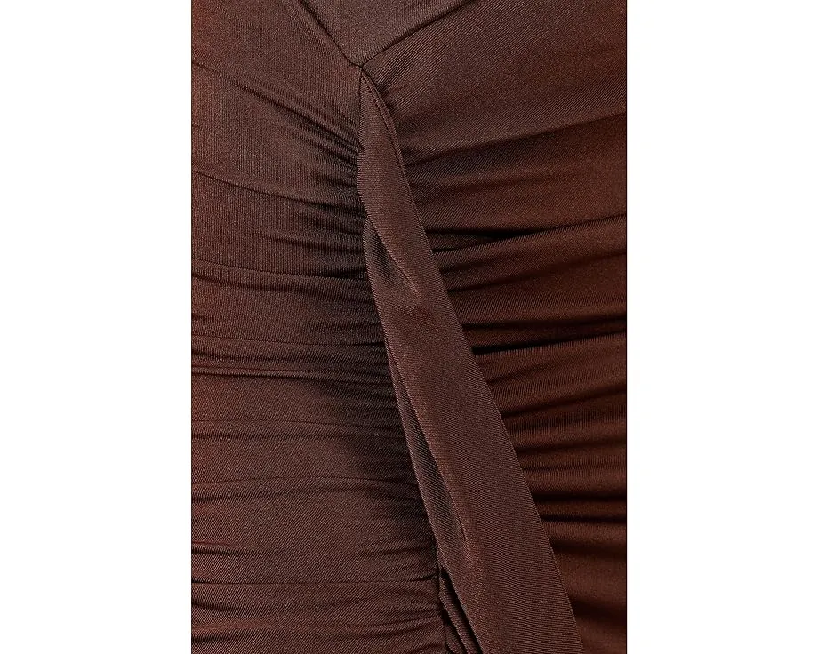 Миди-платье Avec Les Filles без рукавов из джерси с драпировкой