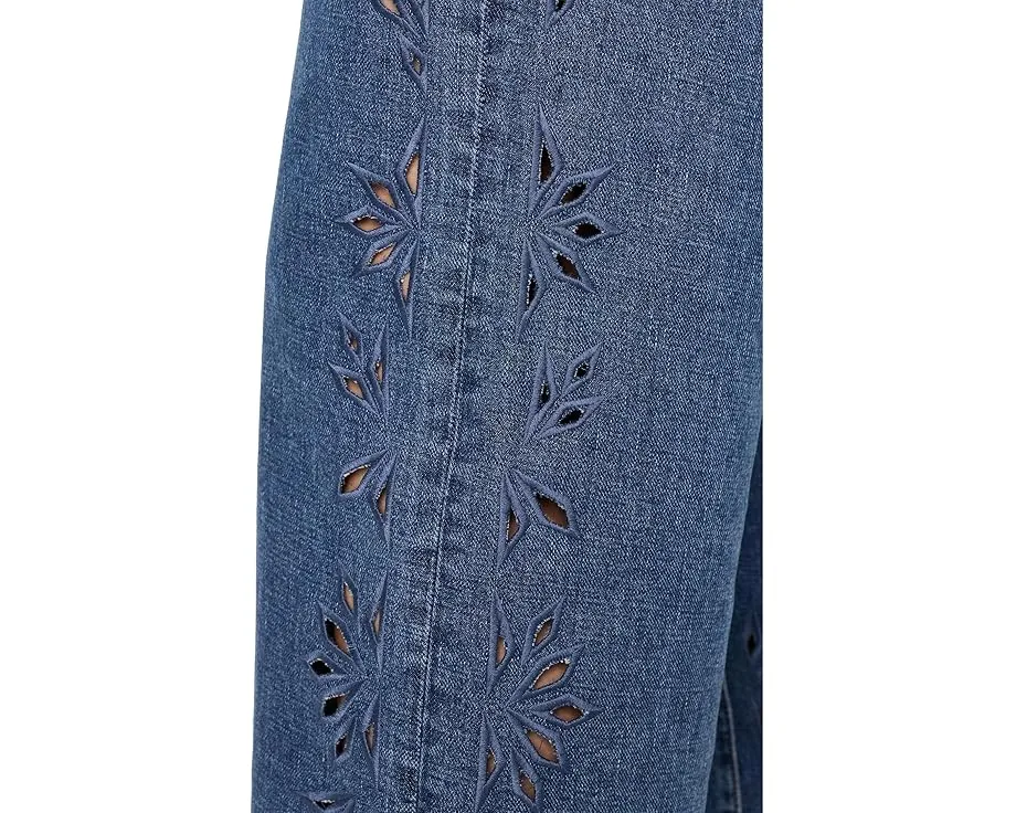 Джинсы Saige Mid-Rise Wide Leg Crop AG Jeans мальбек