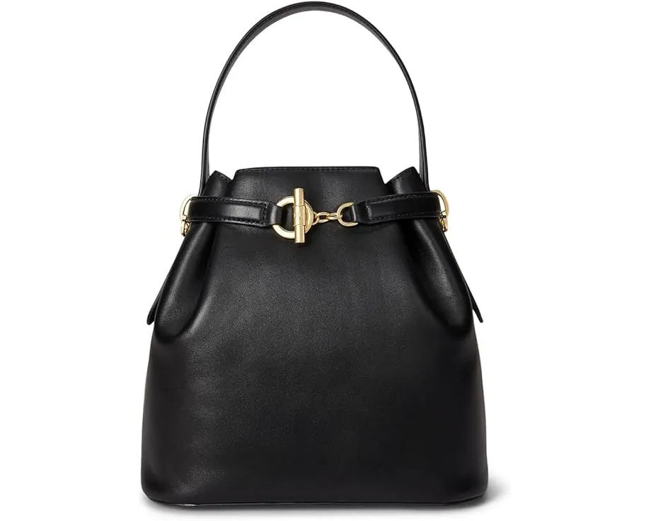 Сумка-ведро Lauren Ralph Lauren из натуральной кожи Blaike среднего размера