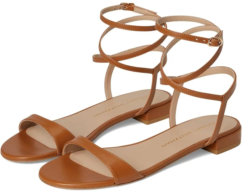 Сандалии Stuart Weitzman Nudist Wrap с регулируемым ремешком и массивным каблуком