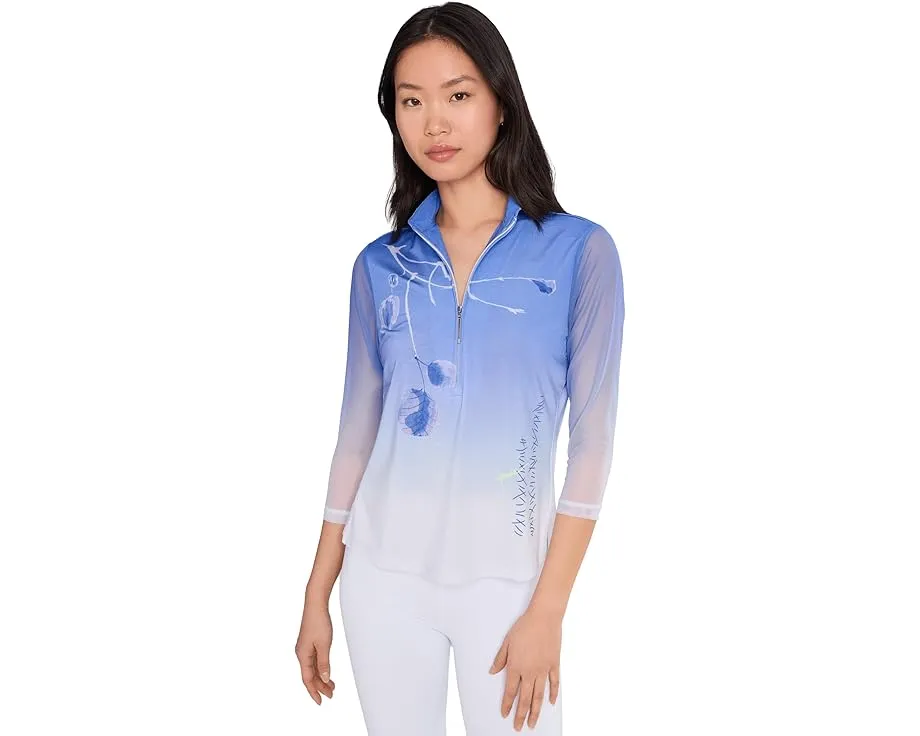 Лонгслив Jamie Sadock с коротким воротником-стойкой и застежкой на четверть