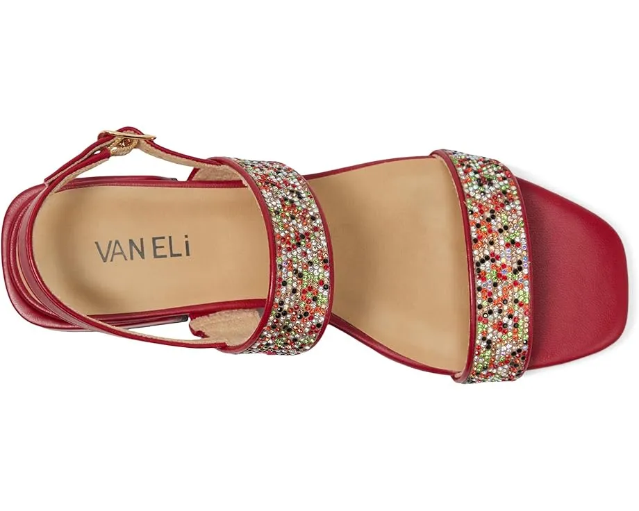 Босоножки Vaneli Emmey с камнями на квадратном носке и устойчивым каблуком