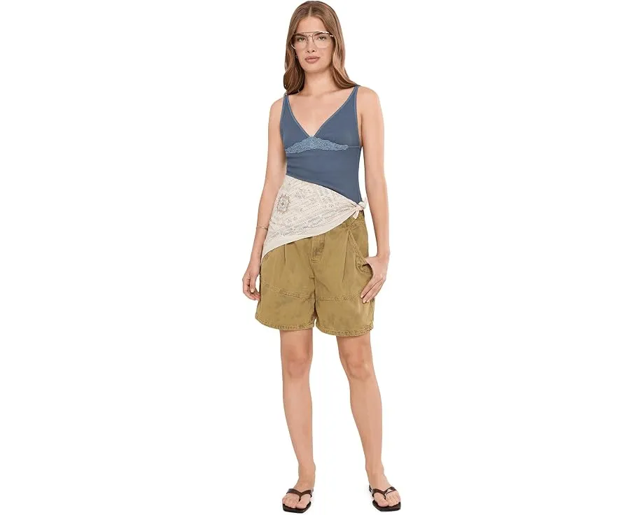 Топ Made You Blush Lounge Tan от Free People с V-образным вырезом