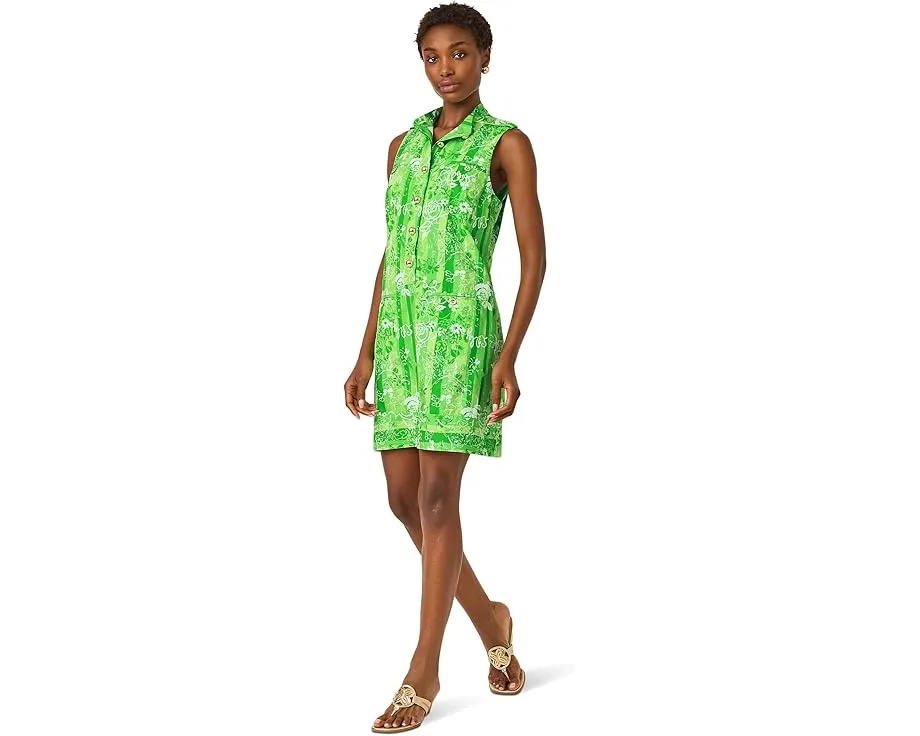 Платье-трапеция Zorella от Lilly Pulitzer с карманами и погонами