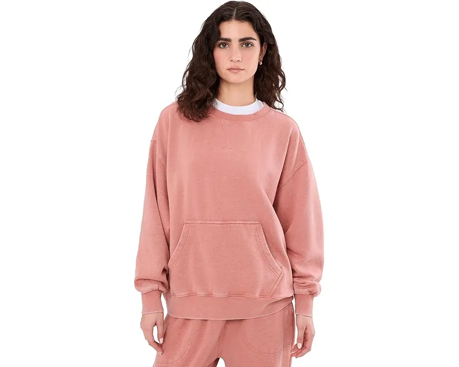 Оверсайз худи Free People Slow It Down с карманом кенгуру