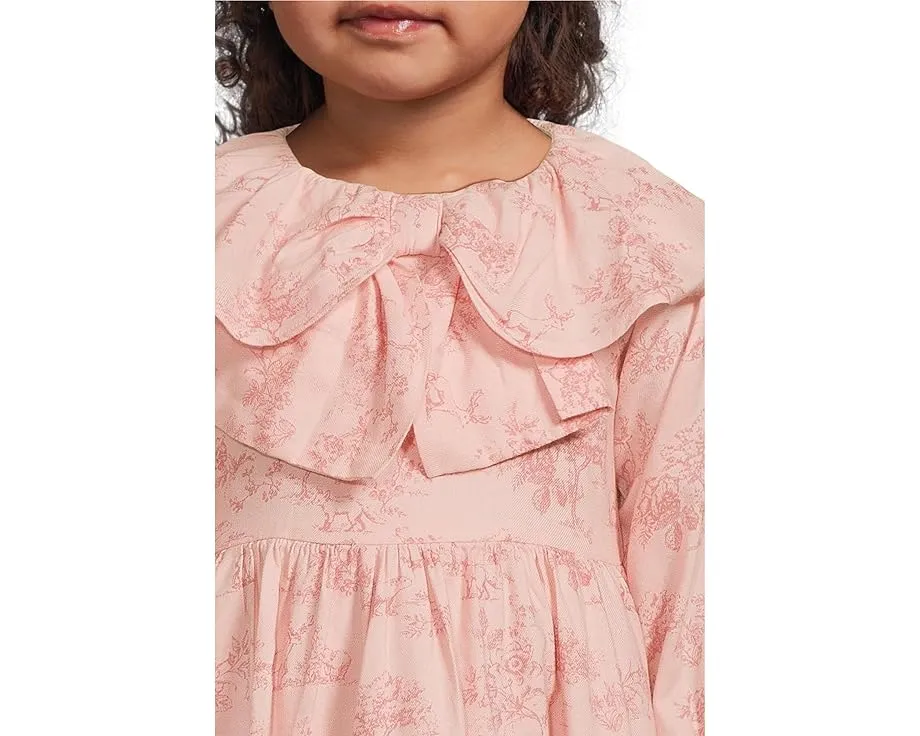 Платье Janie and Jack с туальным принтом и большим воротником-бантом