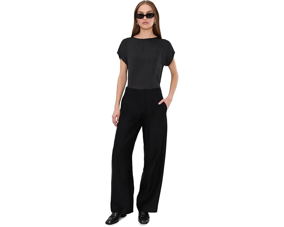 Футболка NIC+ZOE Day Gloss Woven Tee с запахом и складкой сзади