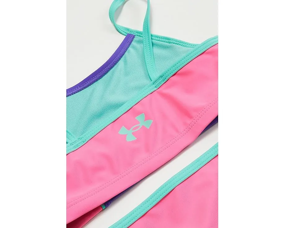 Детский купальник Under Armour Kids Piping Color-Block с защитой от солнца UPF 30