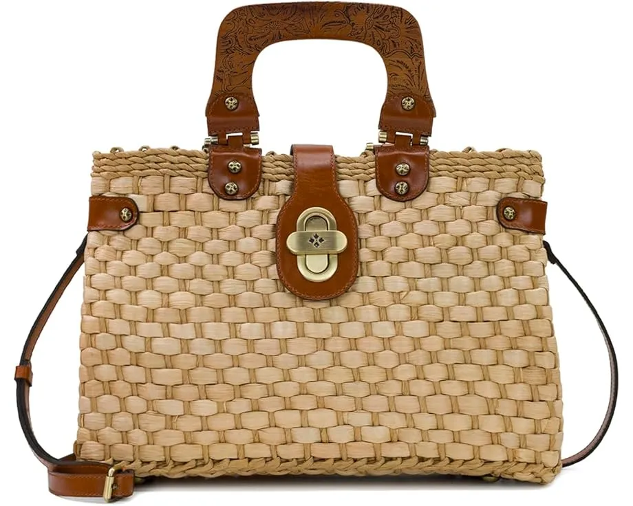 Сумка-сатчел Patricia Nash Sancia с плетением и деревянными ручками