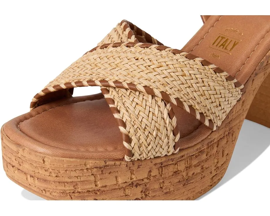 Босоножки Bravo на платформе с перекрещивающимися ремешками из рафии от Seychelles