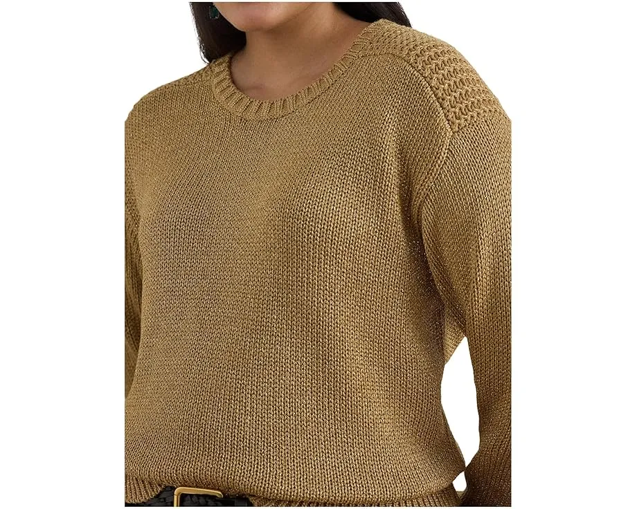 Свитер Lauren Ralph Lauren Plus Size с металликом и круглой горловиной