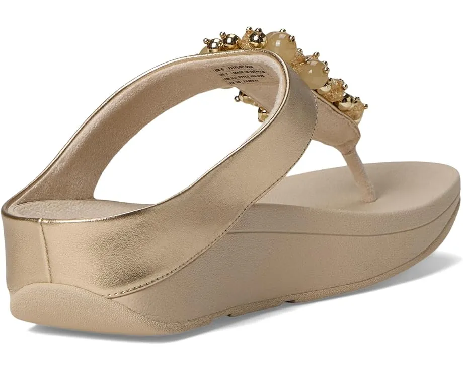 Сандалии FitFlop Fino с декоративными бусинами и удобной стелькой