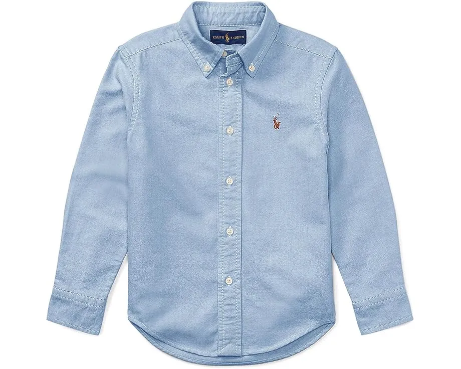 Хлопковая оксфордская рубашка Polo Ralph Lauren для маленьких детей