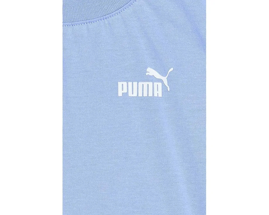 Детский комплект футболка и шорты из флиса Puma Black/Neon Pink