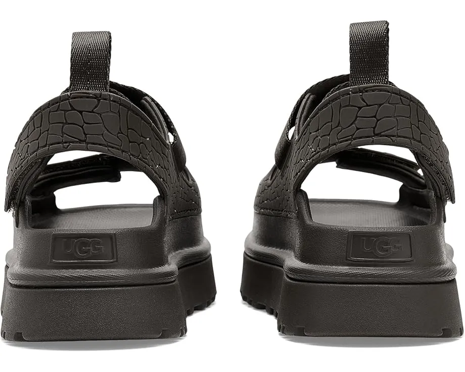 Сандалии UGG Goldenglow Embossed с тиснением под крокодила и регулируемыми застежками