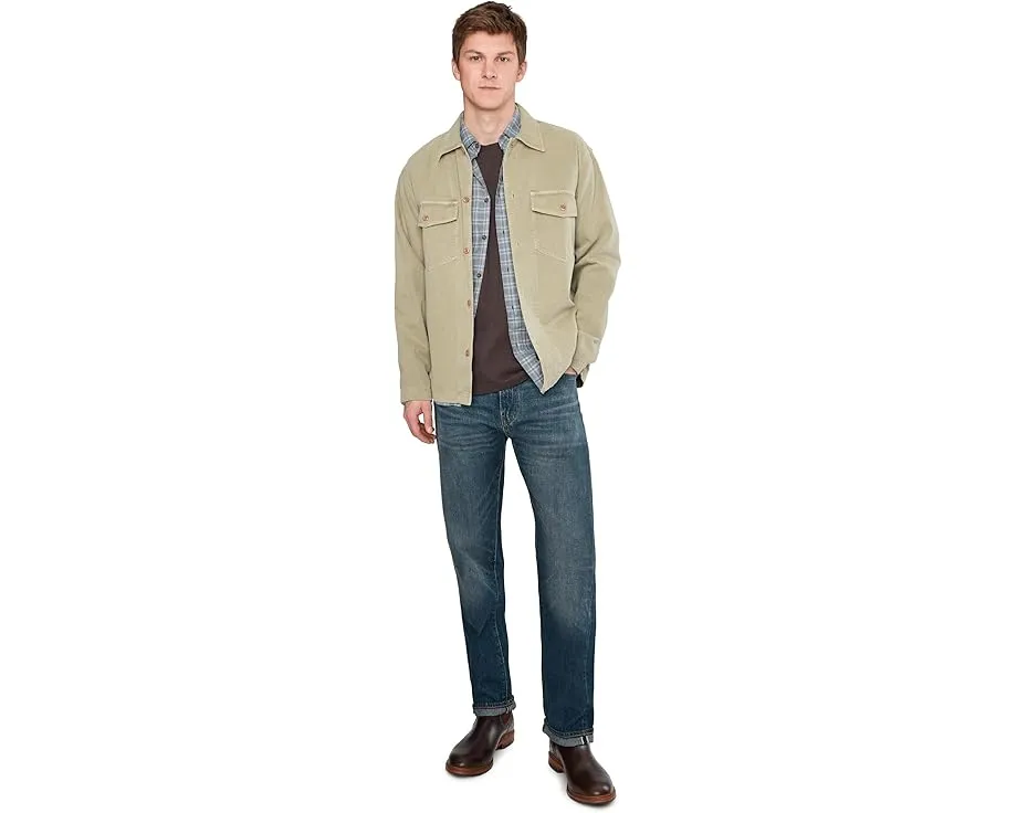 Рубашка Faherty Movement Brushed из смесовой ткани с начесом и карманом