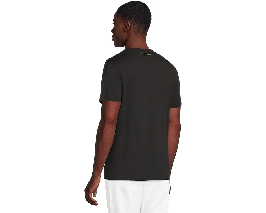 Футболка Armani Exchange Box Logo с круглым вырезом из хлопкового джерси