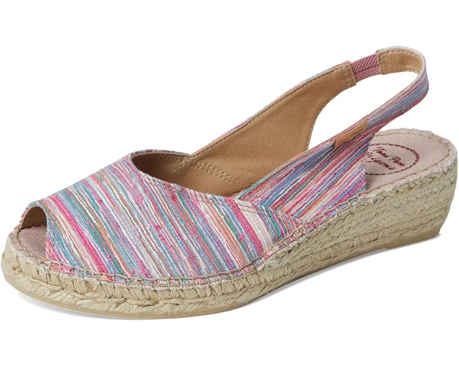 Эспадрильи Toni Pons Beri-Rg с разноцветным верхом и джутовым каблуком