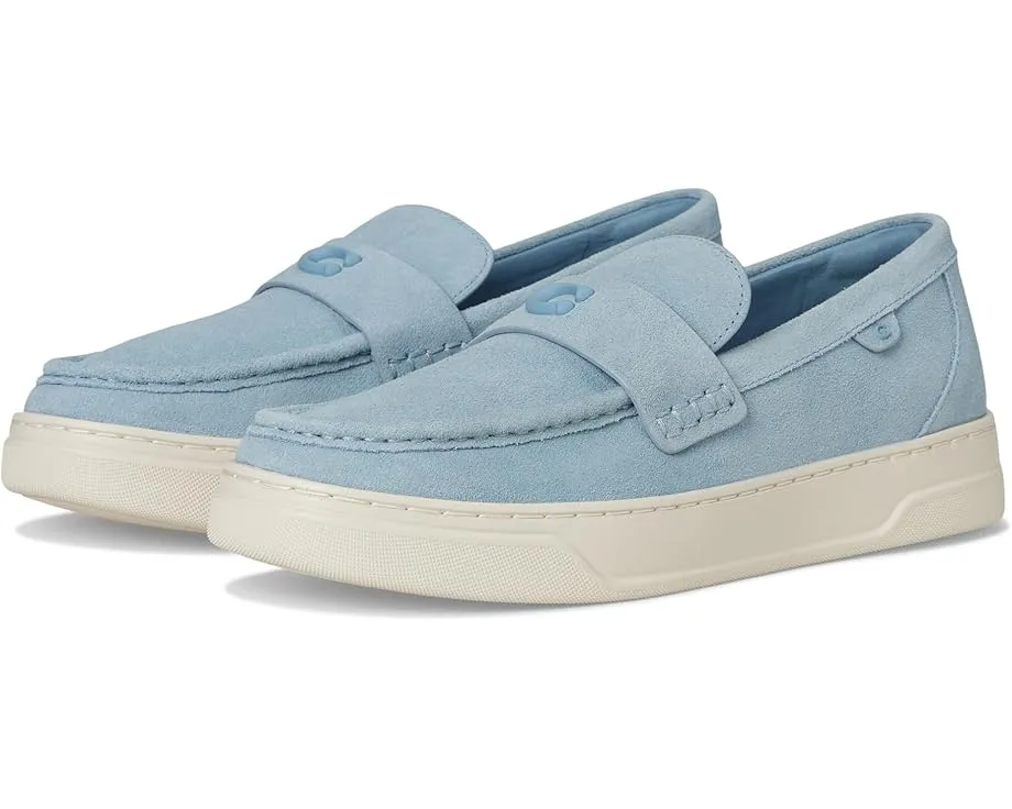 Лоферы COACH Hybrid с верхом из замши и фирменным тисненым узором