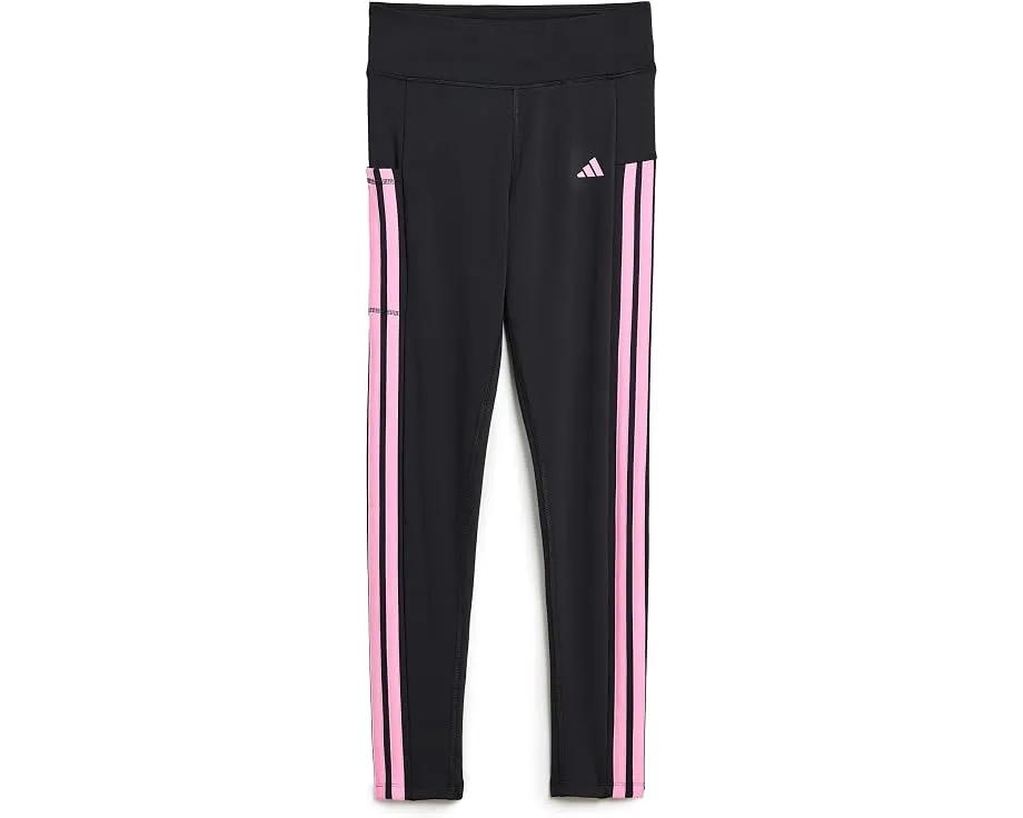 adidas Леггинсы для детей с отрезным поясом тремя полосками и карманом для телефона