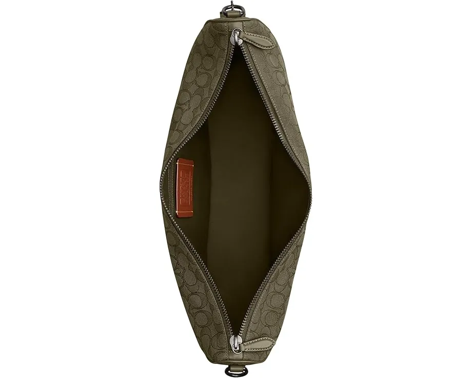 Слинг-кроссбоди COACH Hall Soft 45 из фирменного жаккарда и телячьей кожи