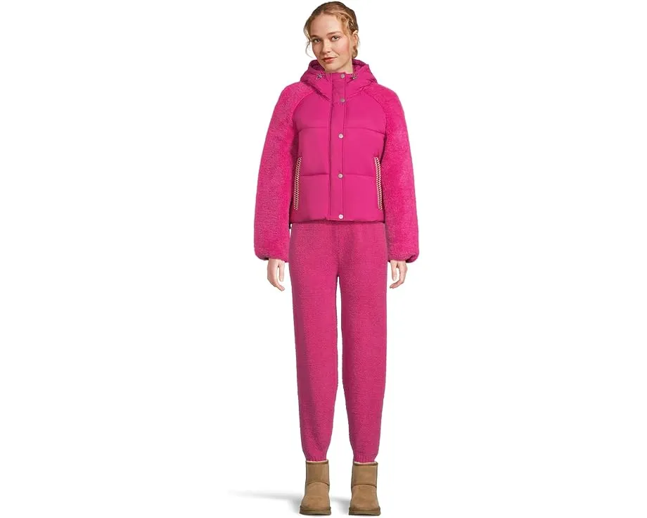 Пуховик UGG Mykah Uggbraid с капюшоном и водоотталкивающей тканью