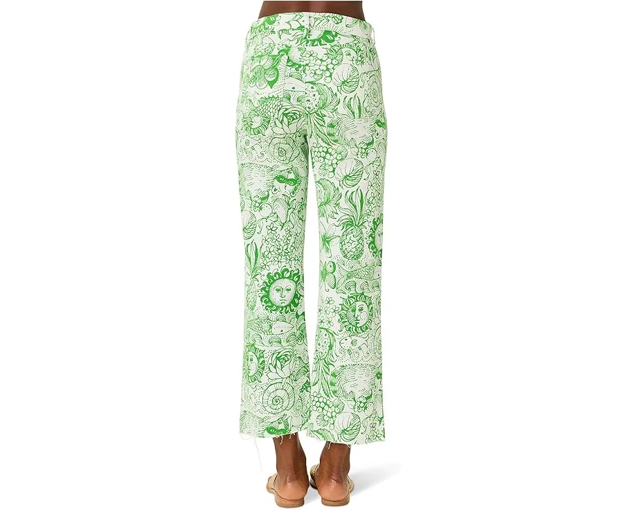 Джинсы кроп с завышенной талией Lilly Pulitzer Harleen и расклешенным низом