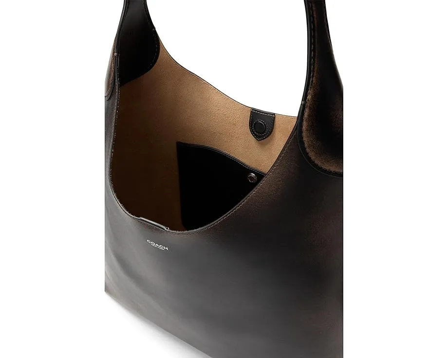 Сумка COACH Brooklyn через плечо 39 из состаренной кожи с отделением для ноутбука