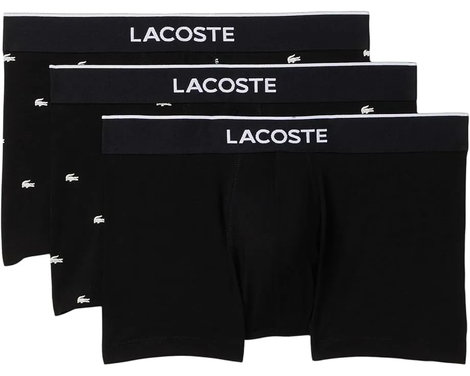 Набор из 3 трусов Lacoste 3-Pack Printed Stretch Trunks с принтом Mini Croc