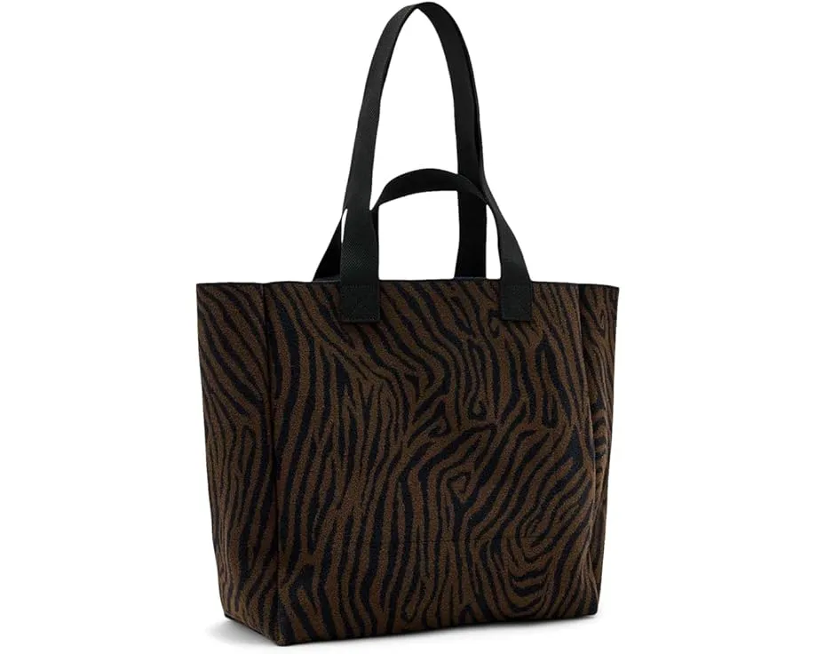 Сумка-тоут AllSaints Izzy Zebra East/West из полиэстера с принтом зебра