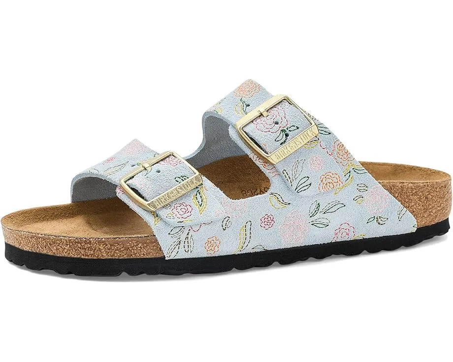 Сандалии Birkenstock Arizona Flower Print из замши с цветочным принтом