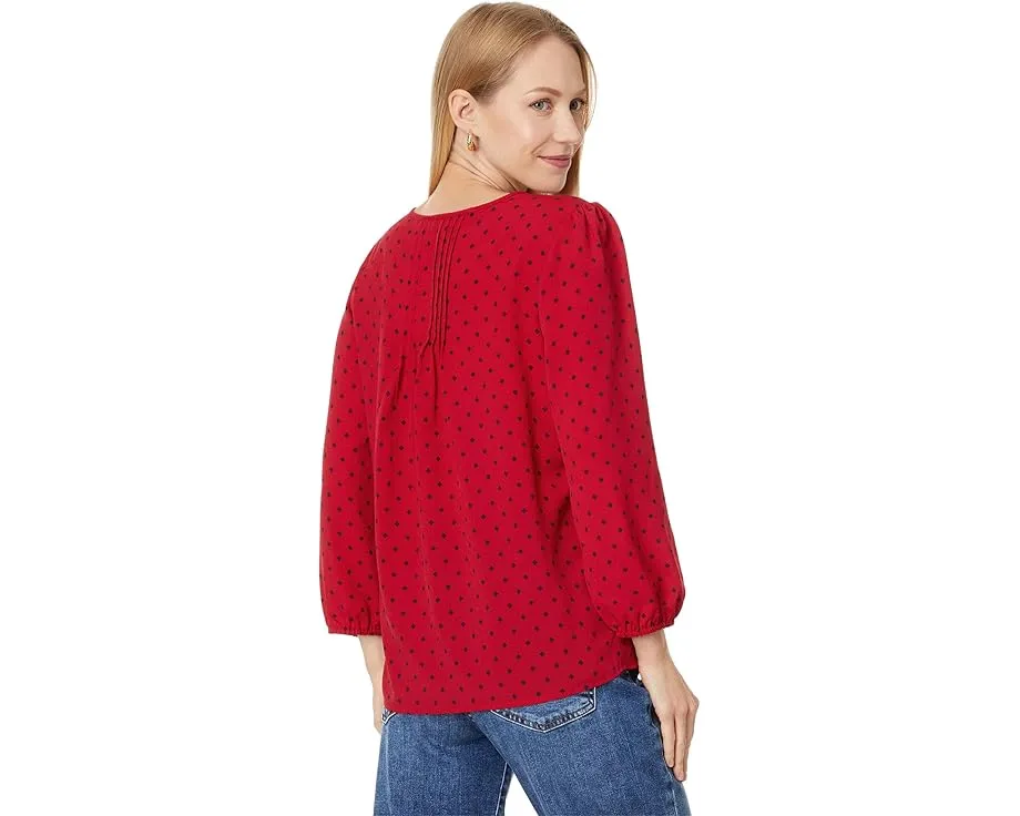 Блузка Tommy Hilfiger с точечным стежком и вырезом с завязками