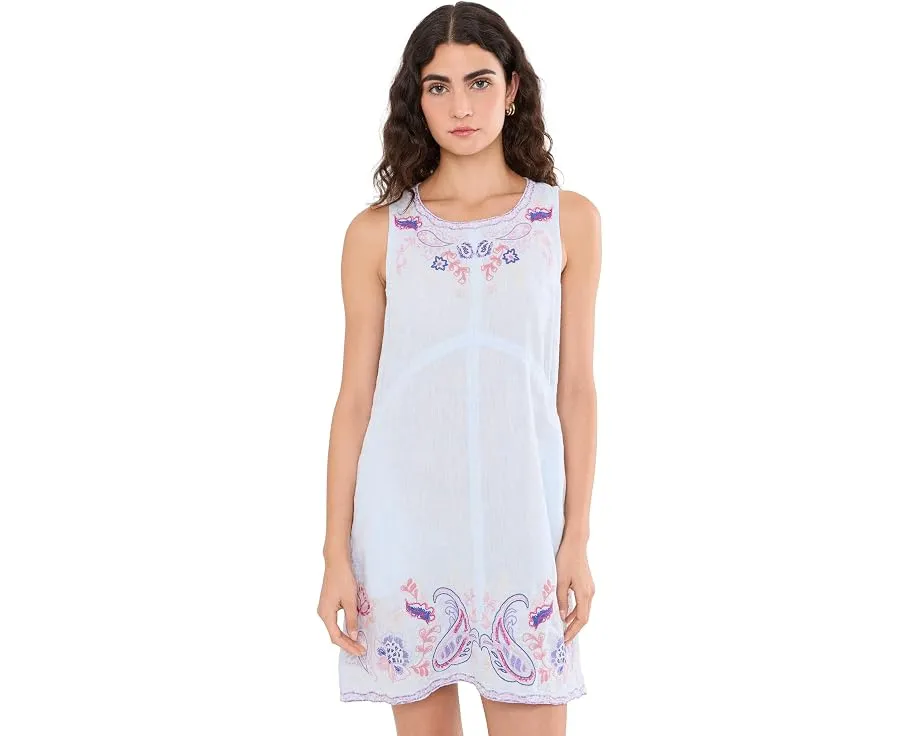 Льняное трикотажное платье Chevron Tank Dress от Johnny Was