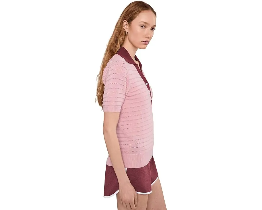 Поло Varley Wren Knit Polo из легкого трикотажа