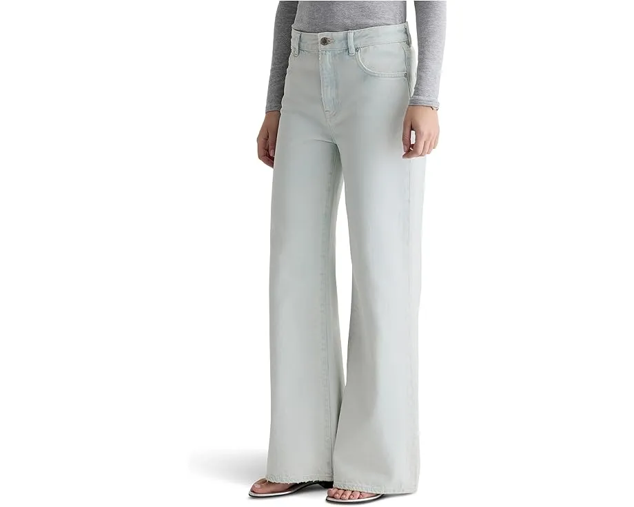 Джинсы Saige Mid-Rise Wide Leg AG Jeans в Luminance со свободной посадкой