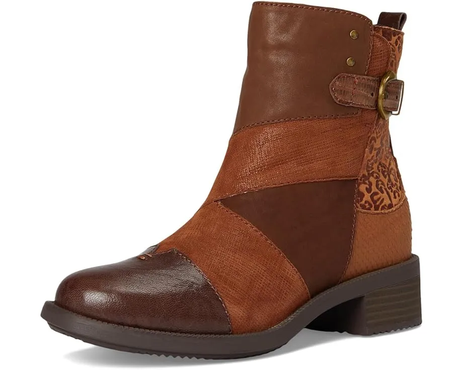 Ботильоны Swinger в patchwork дизайне из кожи и замши с боковой молнией David Tate