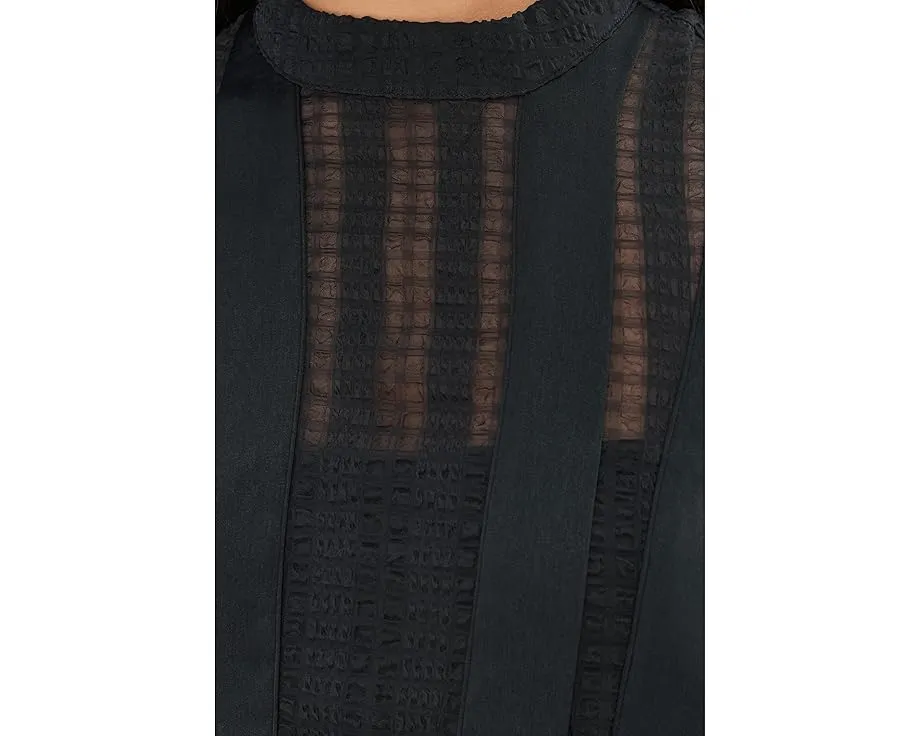 Платье AllSaints Fleur Texture с плиссированной юбкой