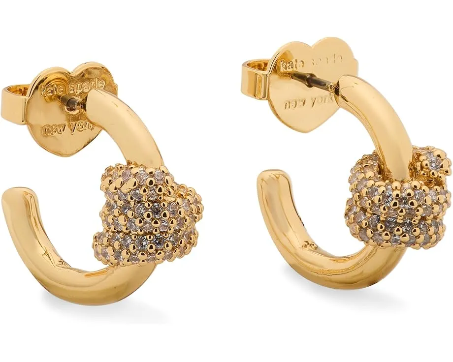 Серьги-кольца Ropes & Knots Pave Knot с эмалью от Kate Spade New York