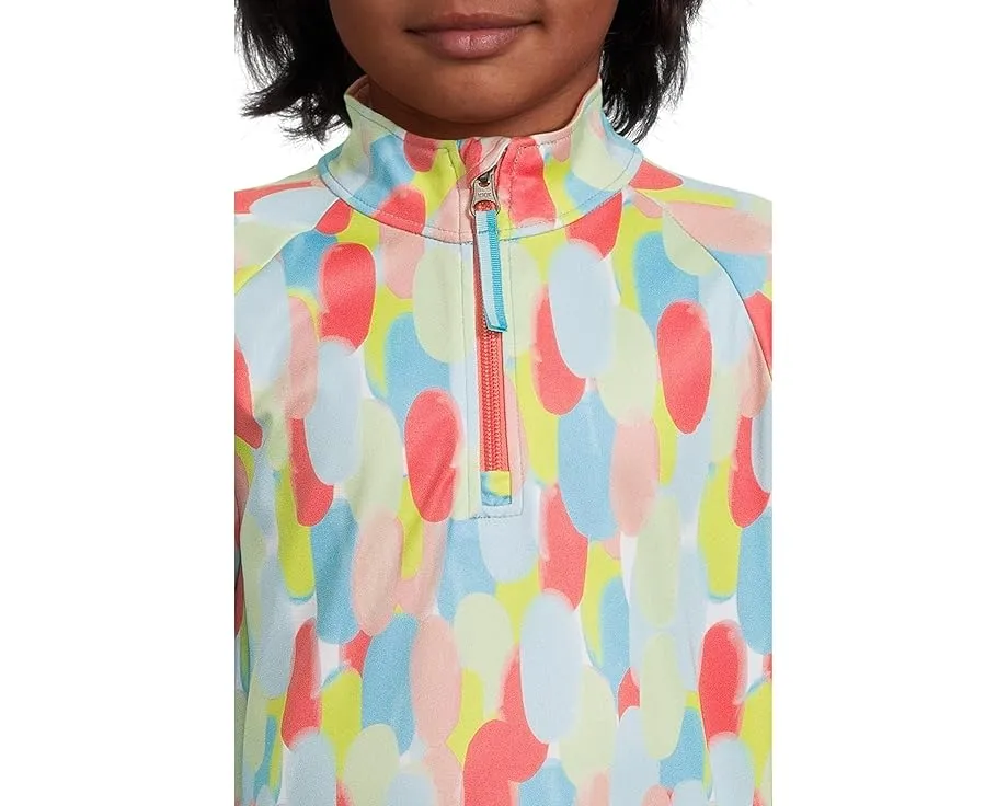 Детская толстовка Spyder Kids Reflect 1/2 Zip с защитой UPF 50+ и зимним принтом