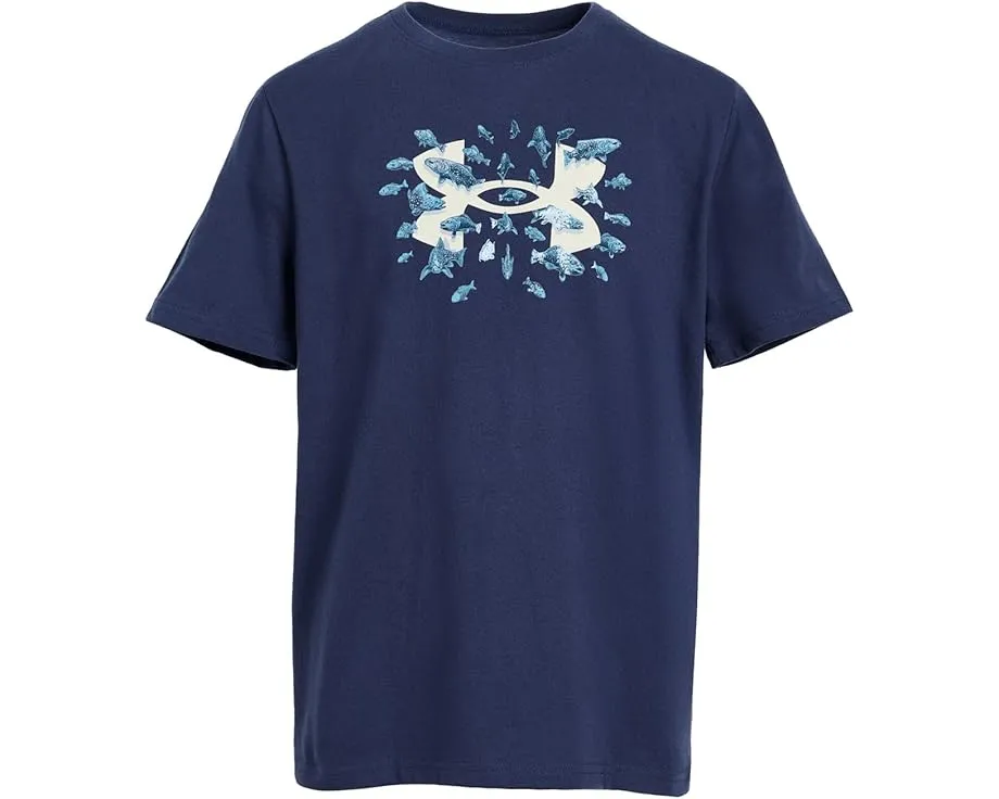 Футболка Under Armour Kids с веселым принтом рыбки и отводом влаги