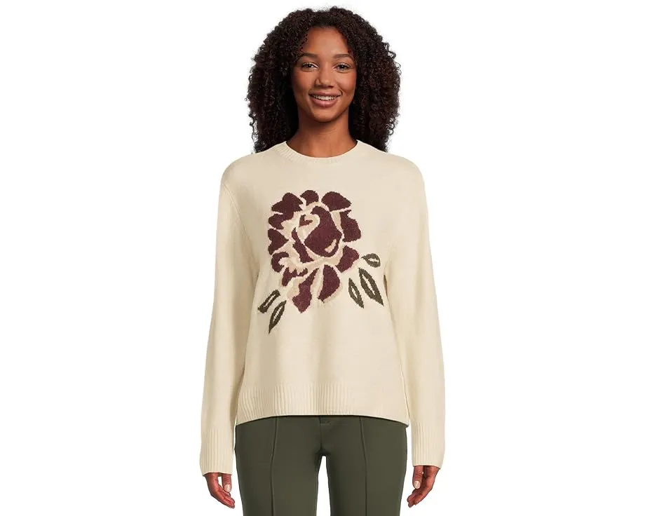 Свитер Vince Camuto с круглым вырезом и узором розы