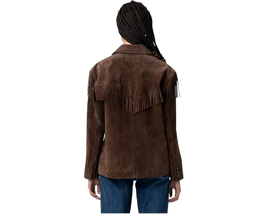 Блейзер Blank NYC из натуральной замши с бахромой